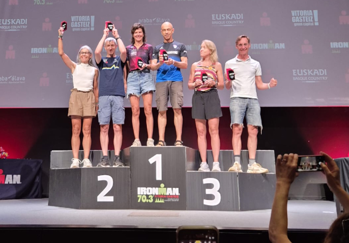 Graziano sul podio dell'Ironman 70.3 dei Paesi Baschi